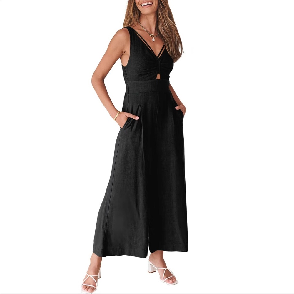 Elegant Black Sleeveless Jumpsuit